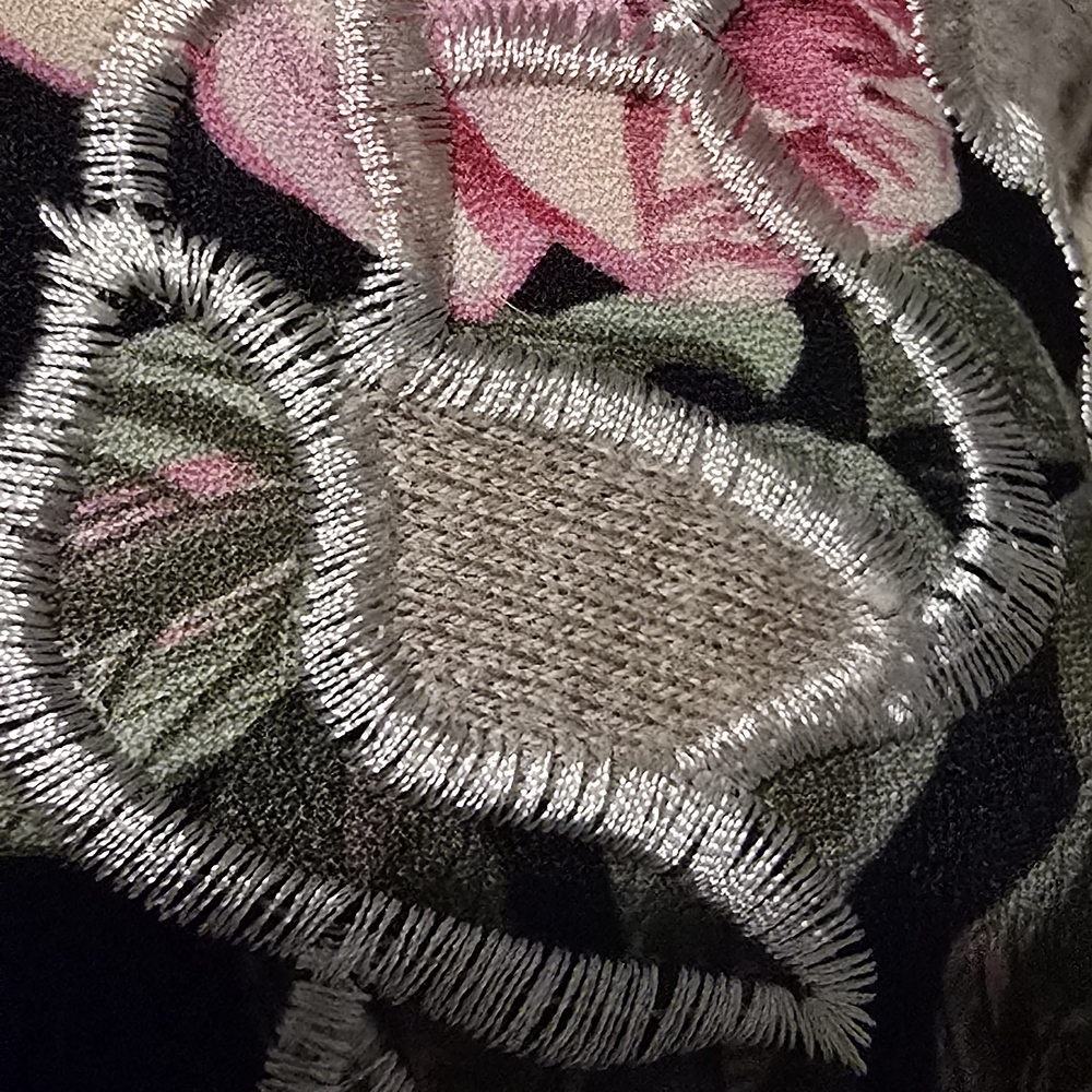 INC International Concepts Beige Sweater with Pink Floral Accents - Picture 5 of 9